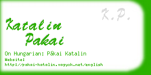 katalin pakai business card